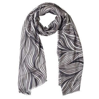 Grey Shade Digital Print Modal Silk Wrap for Women