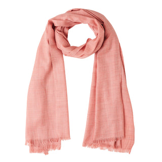 Salmon Pink Plain Solid Pure Wool Wrap